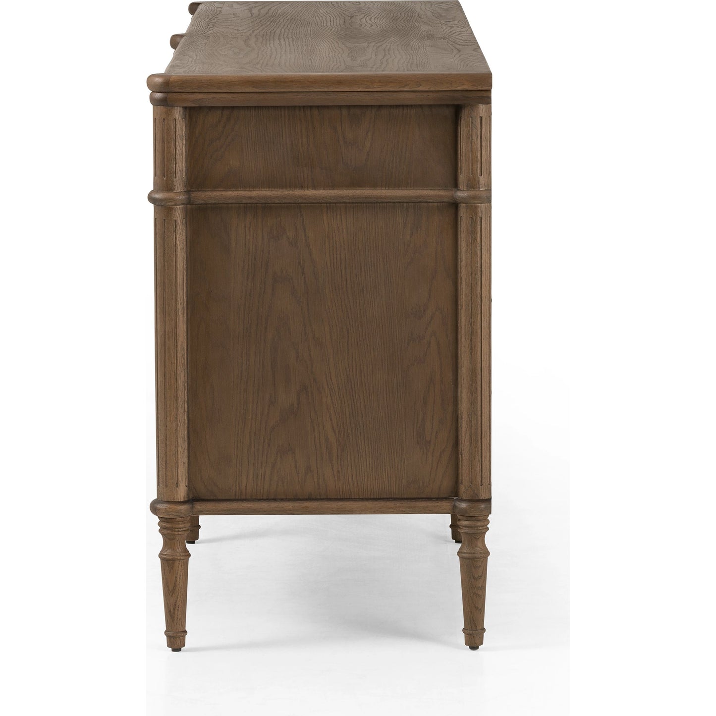 005 SI-1980749 | Additional Silo | Toulouse 6 Drawer Dresser by Four Hands in toasted oak. Made from solid oak, oak veneer, zinc alloy in a modern style.