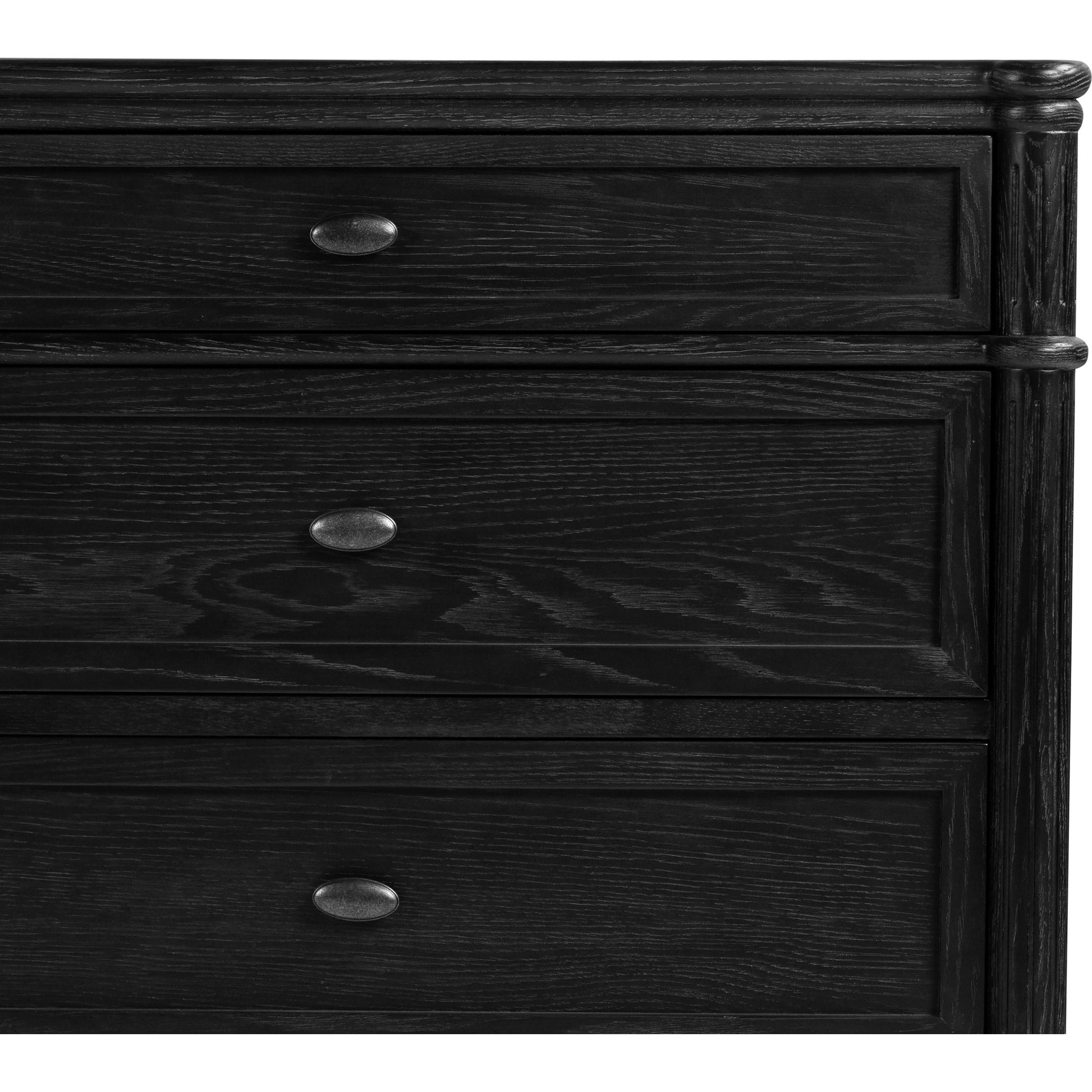 Toulouse 6 Drawer Dresser by Four Hands in toasted oak. Made from solid oak, oak veneer, zinc alloy in a modern style.