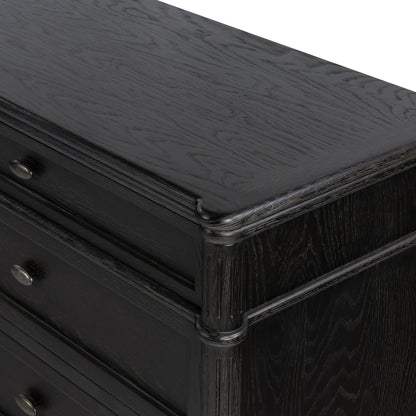 Toulouse 6 Drawer Dresser by Four Hands in toasted oak. Made from solid oak, oak veneer, zinc alloy in a modern style.