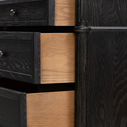 Toulouse 6 Drawer Dresser by Four Hands in toasted oak. Made from solid oak, oak veneer, zinc alloy in a modern style.