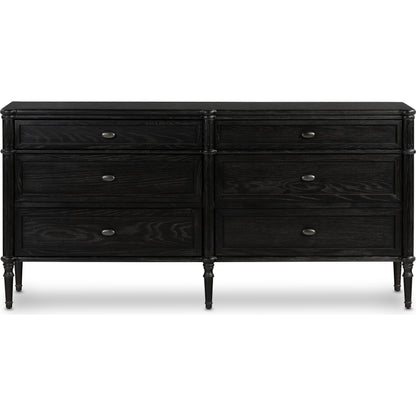 Toulouse 6 Drawer Dresser by Four Hands in toasted oak. Made from solid oak, oak veneer, zinc alloy in a modern style.