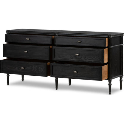 Toulouse 6 Drawer Dresser by Four Hands in toasted oak. Made from solid oak, oak veneer, zinc alloy in a modern style.