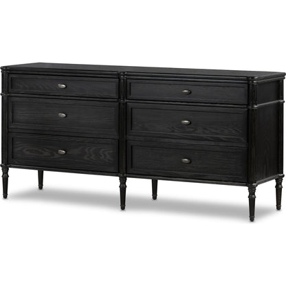 Toulouse 6 Drawer Dresser by Four Hands in toasted oak. Made from solid oak, oak veneer, zinc alloy in a modern style.