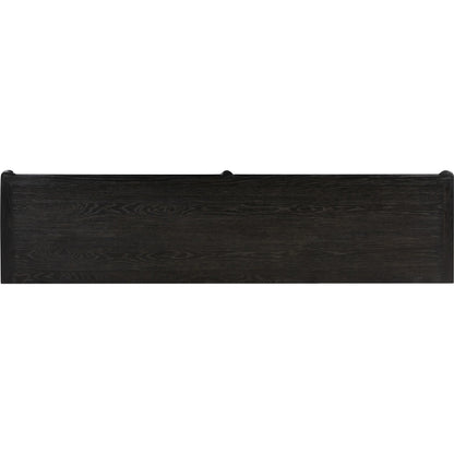 Toulouse Sideboard by Four Hands in distressed black. Made from oak veneer, solid oak, zinc alloy in a modern style.