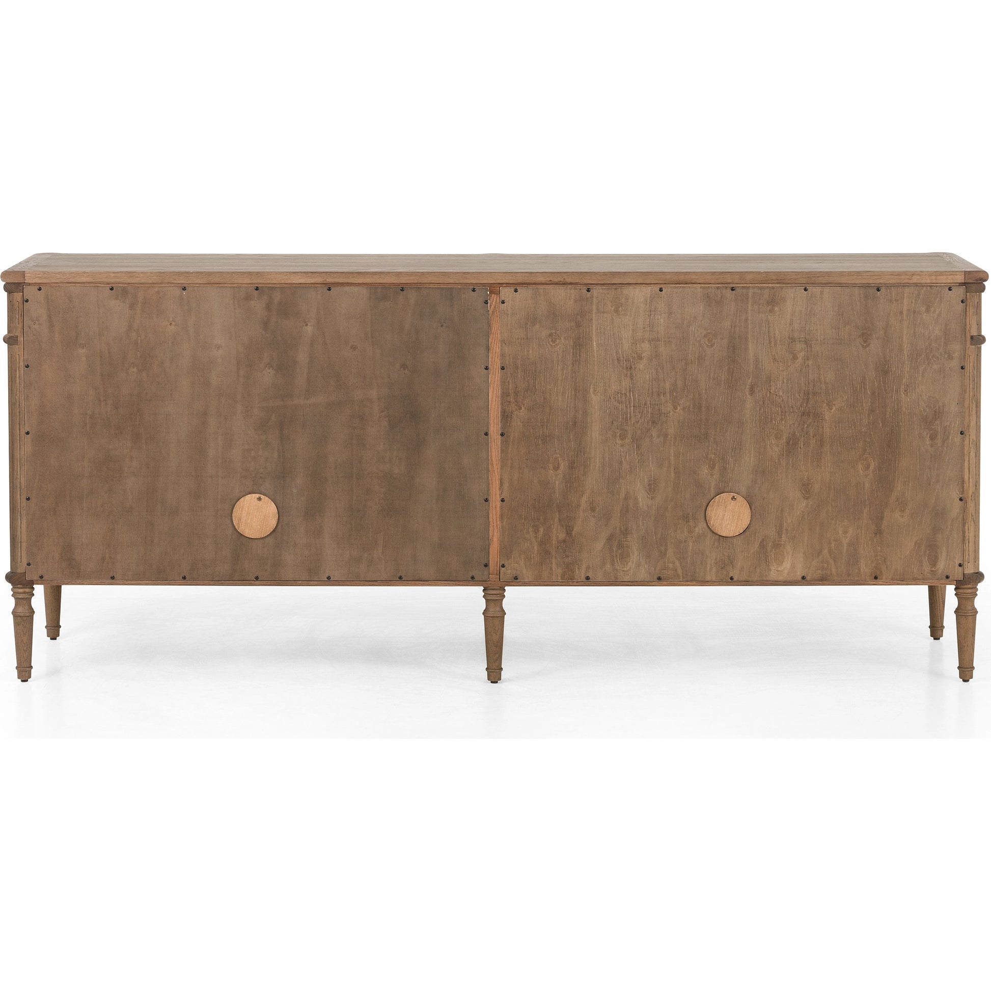 Toulouse Sideboard by Four Hands in distressed black. Made from oak veneer, solid oak, zinc alloy in a modern style.