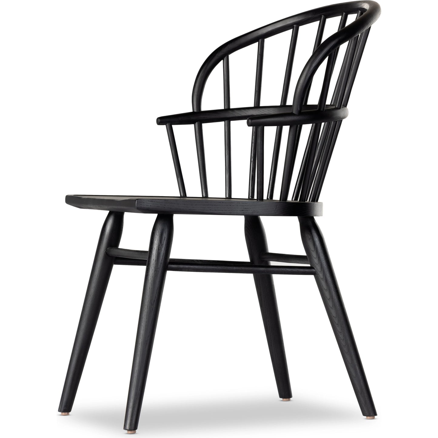 011 SI-1977213 | Additional Silo | Connor Dining Chair by Four Hands in black ash. Made from solid ash in a traditional style.