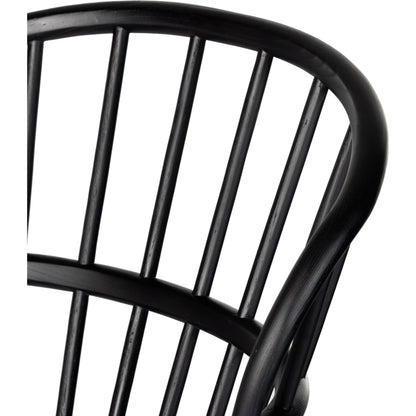 Connor Dining Chair by Four Hands in black ash. Made from solid ash in a traditional style.