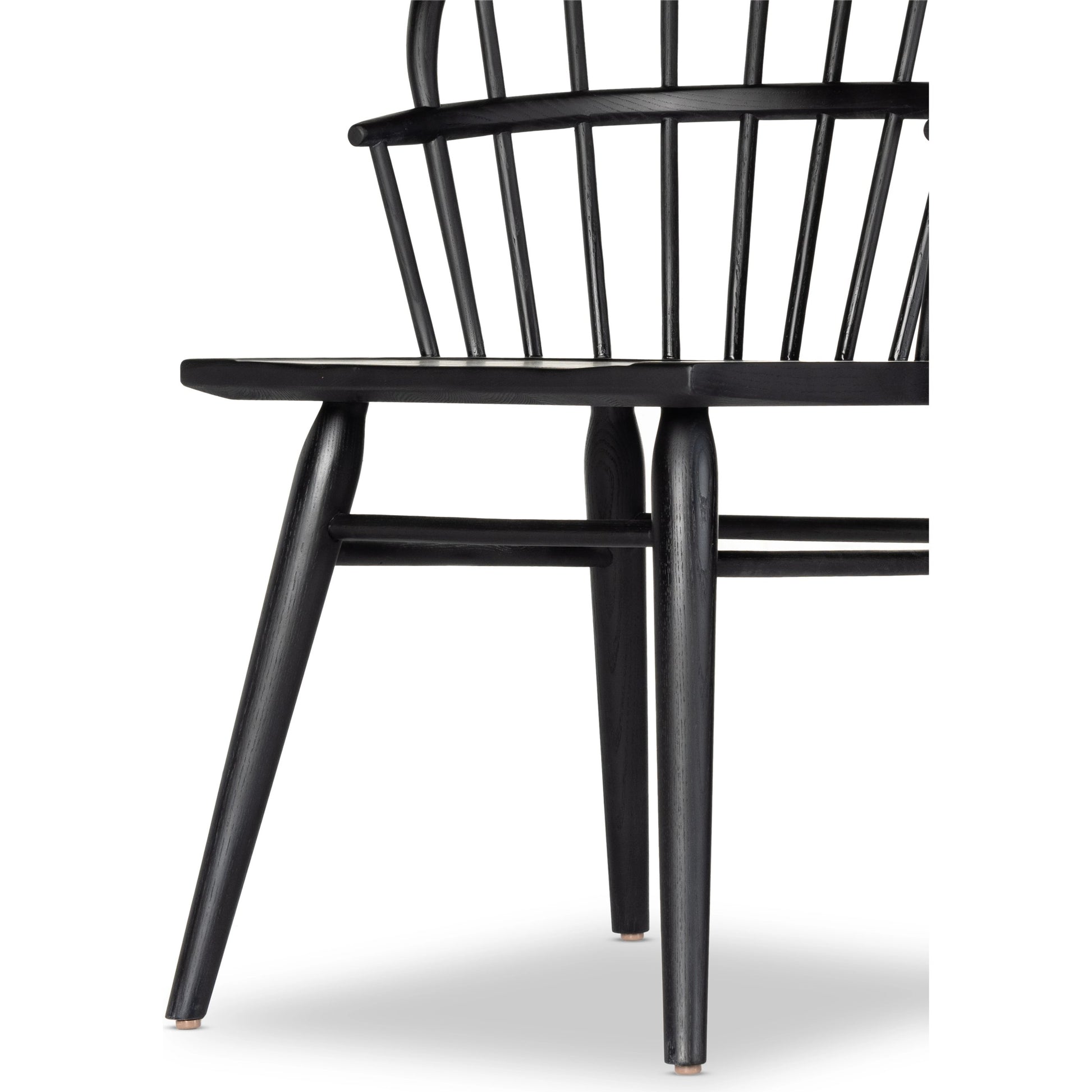 Connor Dining Chair by Four Hands in black ash. Made from solid ash in a traditional style.
