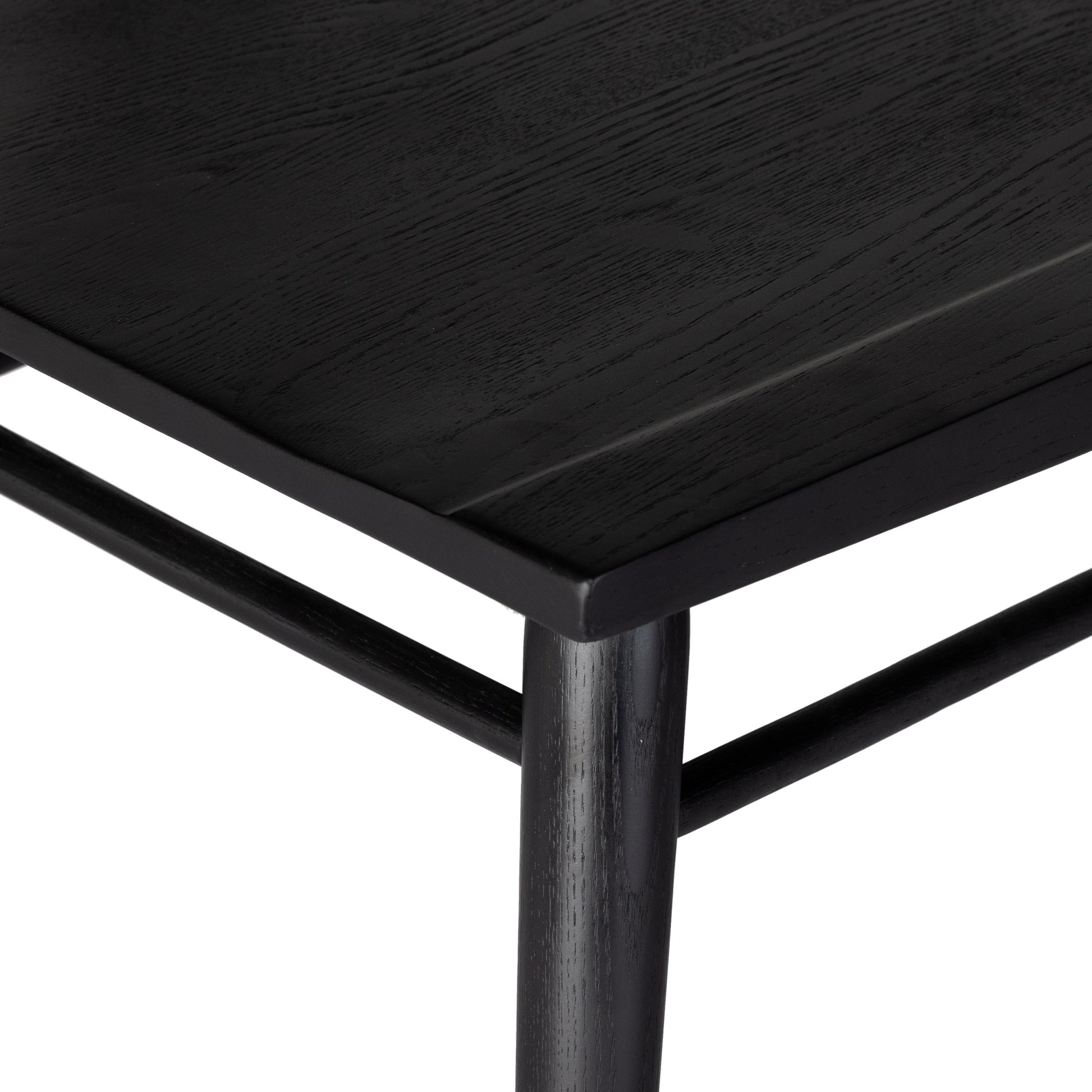 Connor Dining Chair by Four Hands in black ash. Made from solid ash in a traditional style.