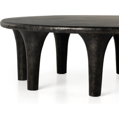 Kelden Coffee Table by Four Hands. Made from aluminum in a modern style.