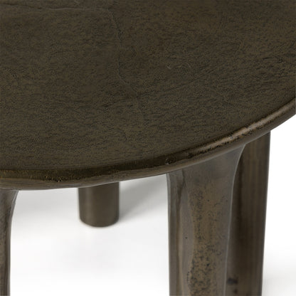 Kelden End Table by Four Hands. Made from aluminum in a modern style.