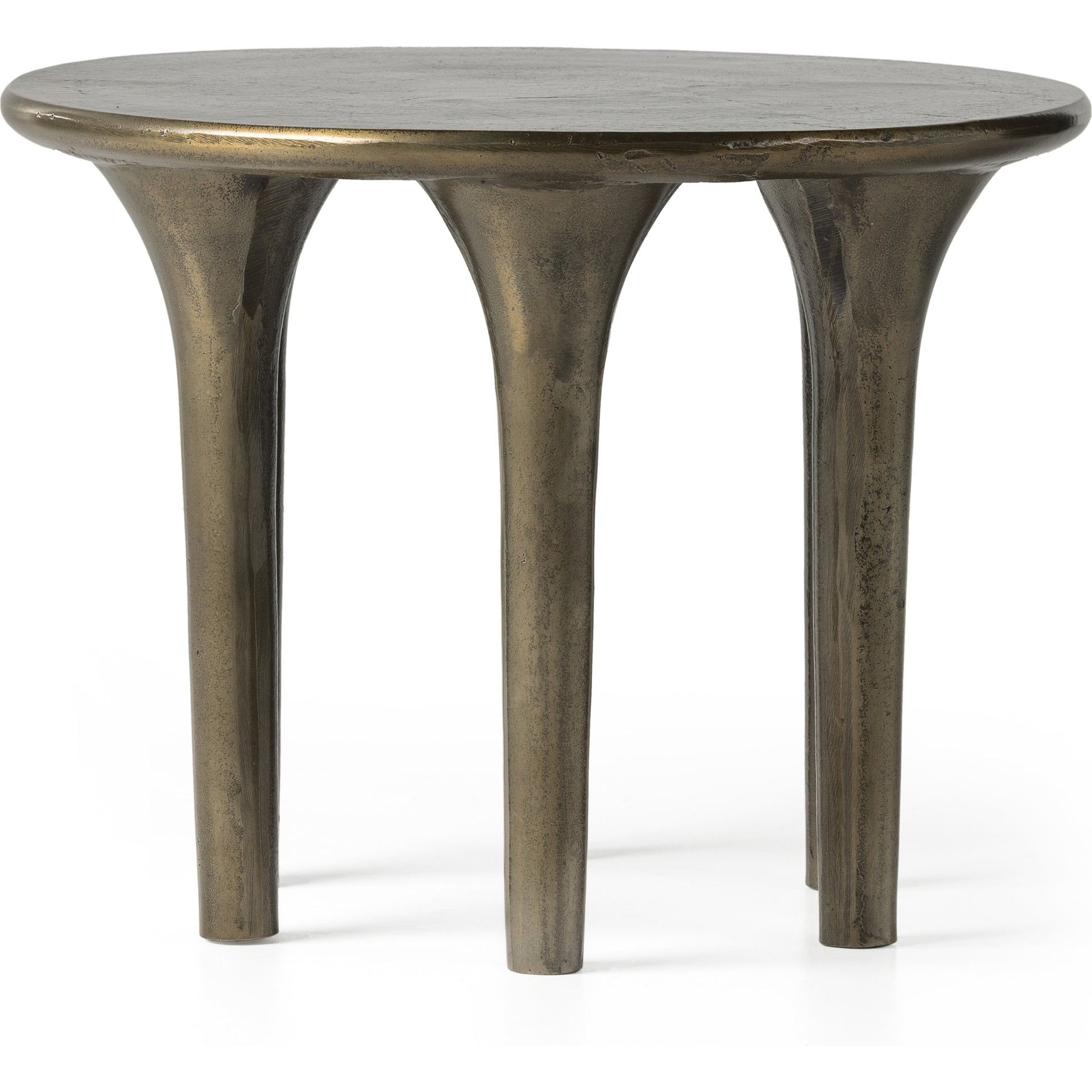 Kelden End Table by Four Hands. Made from aluminum in a modern style.