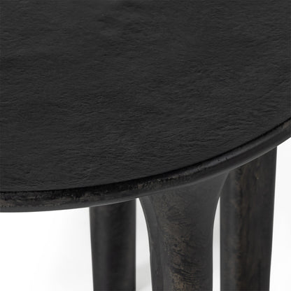 Kelden End Table by Four Hands. Made from aluminum in a modern style.