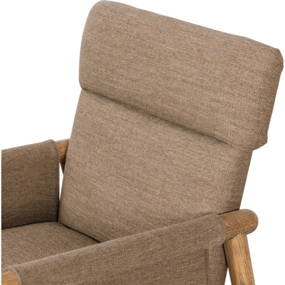 Almada Dining Armchair by Four Hands in valencia camel, distressed natural. Made from top grain leather, solid parawood, 100% polyester in a transitional style.