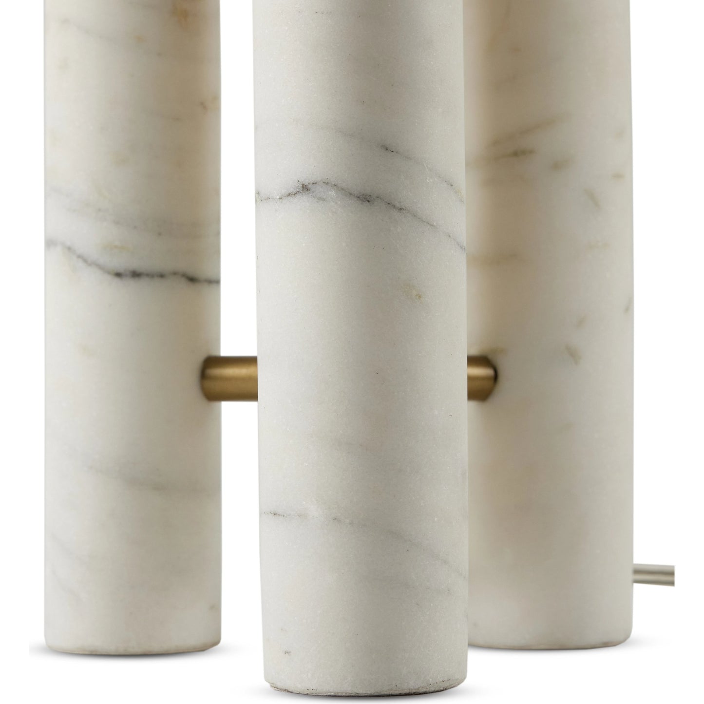 006 SI-2001630 | Additional Silo | Medici Table Lamp by Four Hands in charcoal, white marble. Made from solid marble, 60% polyester, 40% viscose (rayon), stainless steel in a modern style.