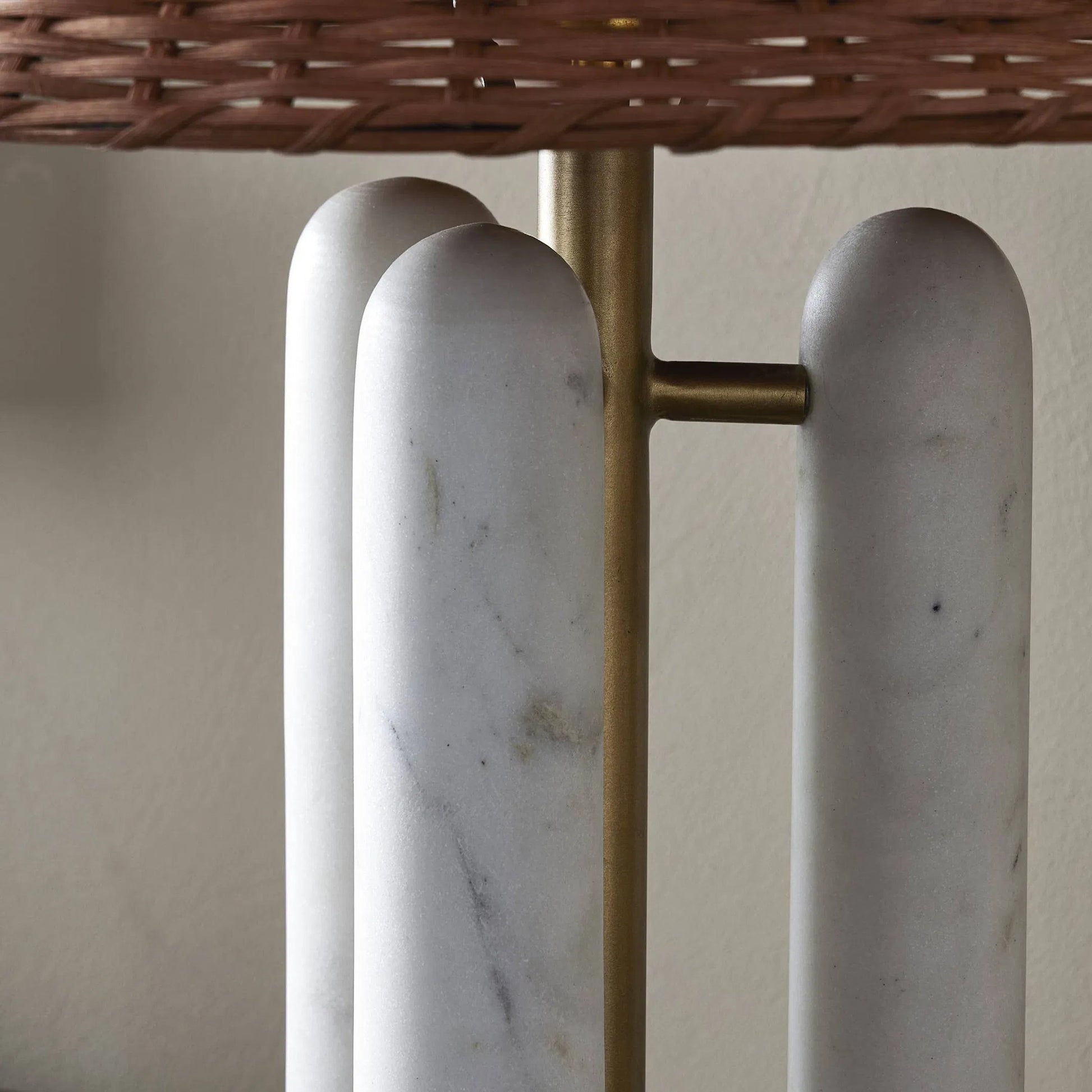 Medici Table Lamp by Four Hands in charcoal, white marble. Made from unique in a modern style.