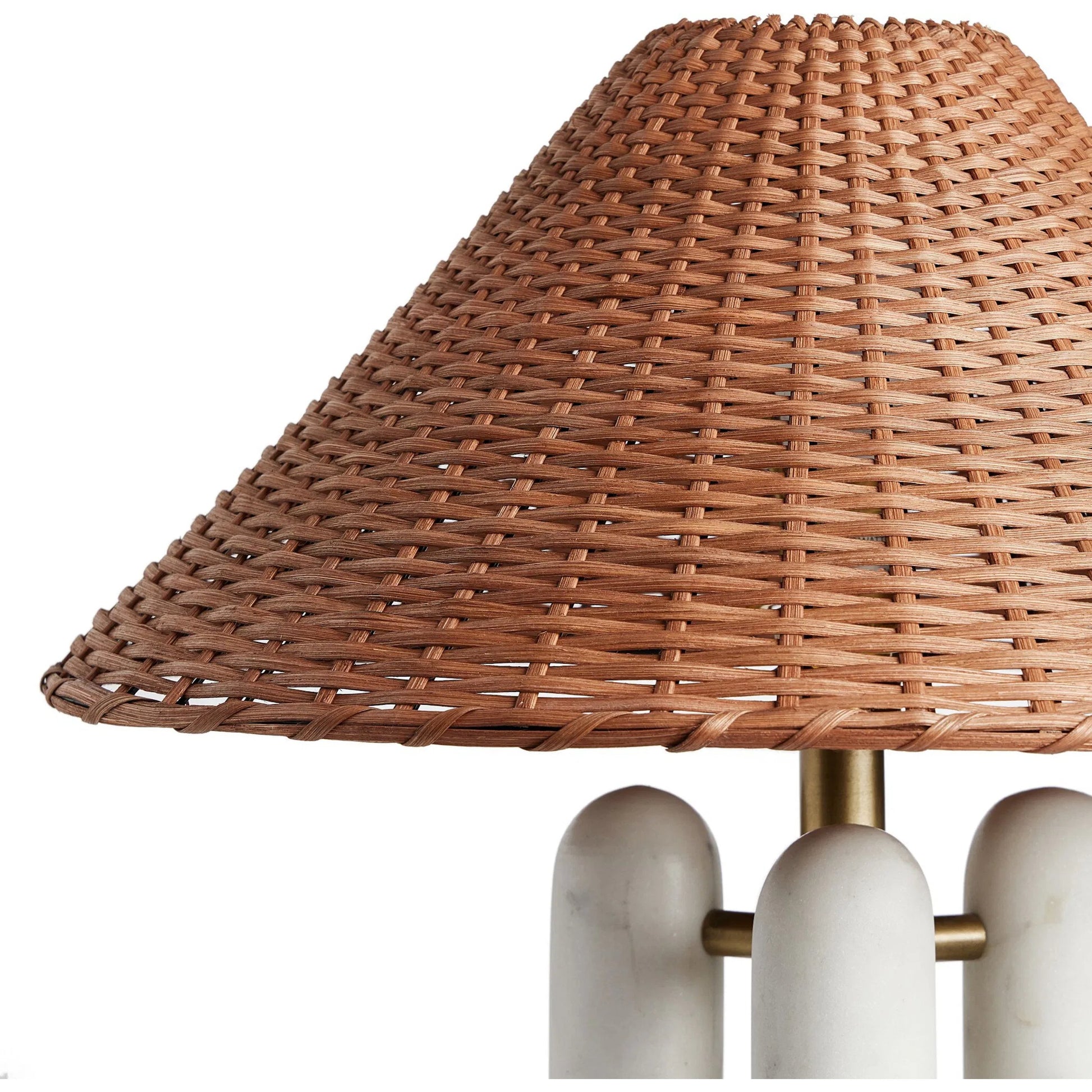 Medici Table Lamp by Four Hands in charcoal, white marble. Made from unique in a modern style.