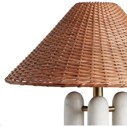 Medici Table Lamp by Four Hands in charcoal, white marble. Made from unique in a modern style.