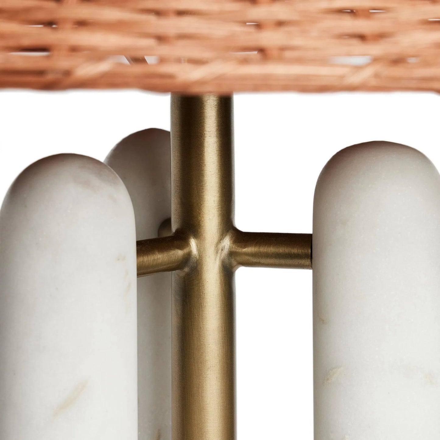 034 SI-2635331 | Closeup | Medici Table Lamp by Four Hands in charcoal, white marble. Made from unique in a modern style.