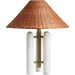 Medici Table Lamp by Four Hands in charcoal, white marble. Made from unique in a modern style.
