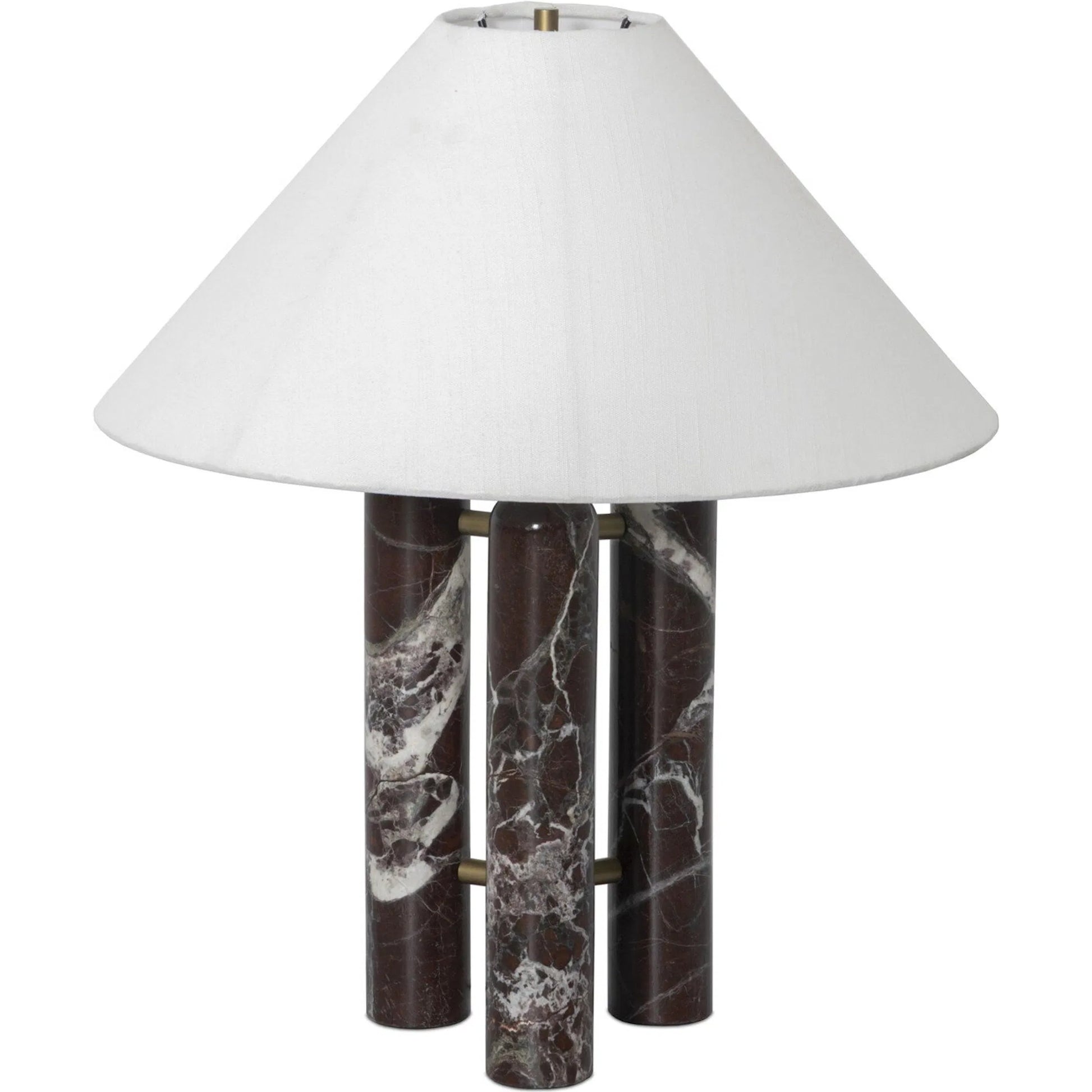Medici Table Lamp by Four Hands in charcoal, white marble. Made from unique in a modern style.