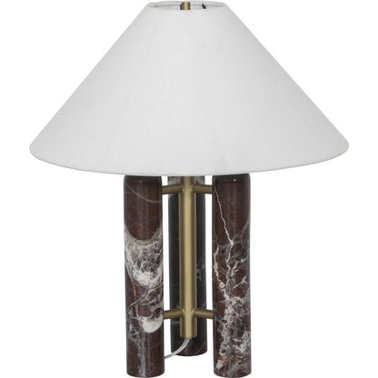 Medici Table Lamp by Four Hands in charcoal, white marble. Made from unique in a modern style.