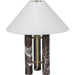 Medici Table Lamp by Four Hands in charcoal, white marble. Made from unique in a modern style.