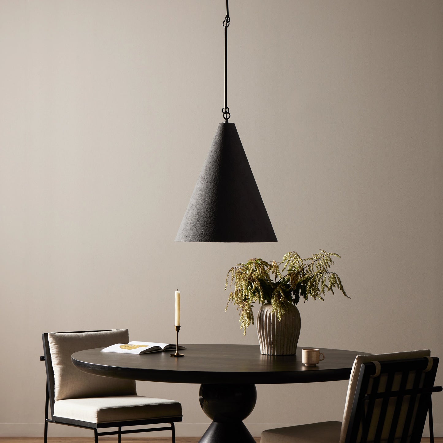 014 SI-2074336 | Lifestyle | Grazia Pendant by Four Hands. Made from iron, thermoplastic in a transitional style.