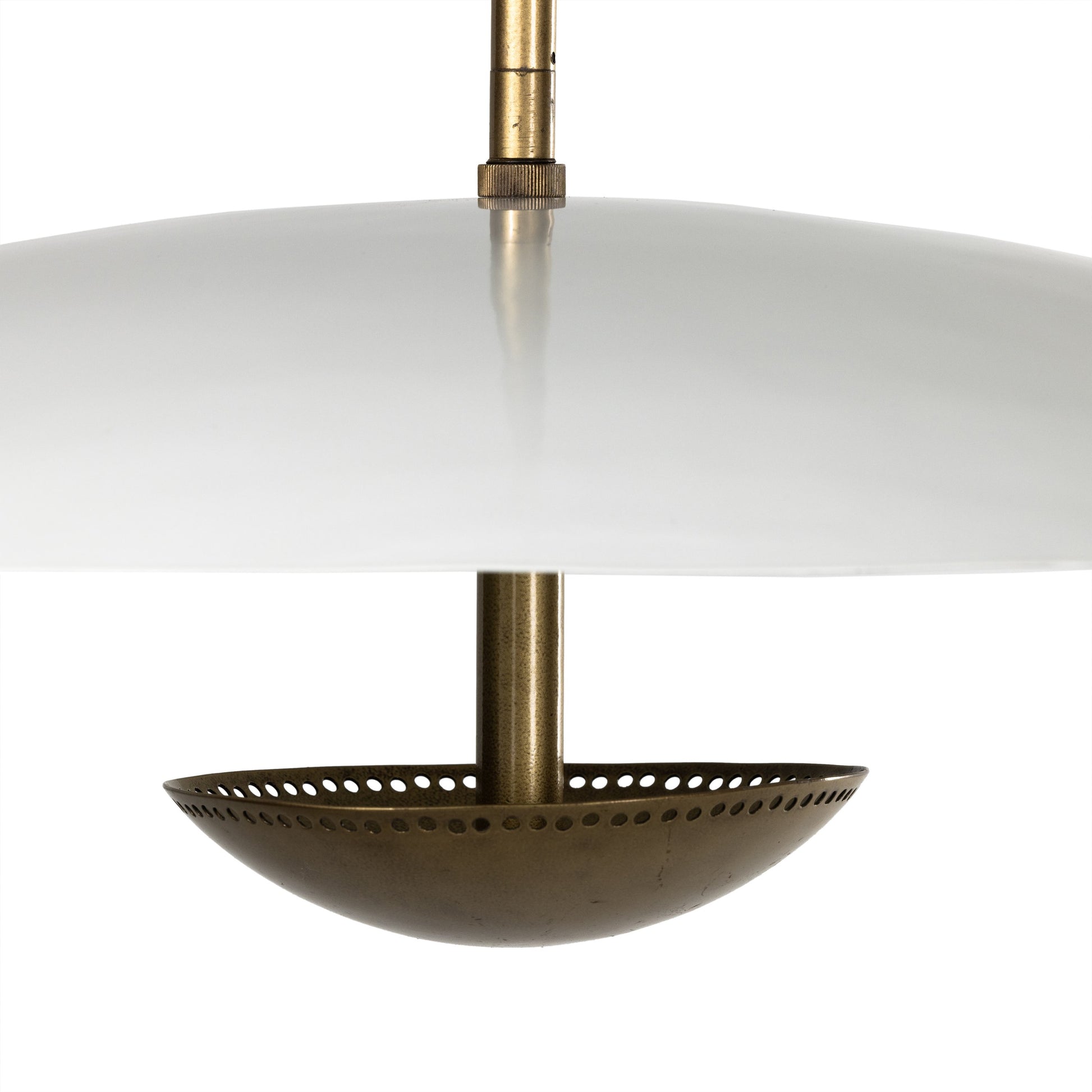 Oren Pendant by Four Hands in antique brass. Made from iron in a modern style.