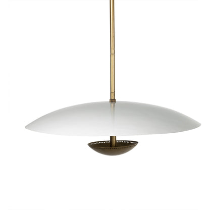 Oren Pendant by Four Hands in antique brass. Made from iron in a modern style.