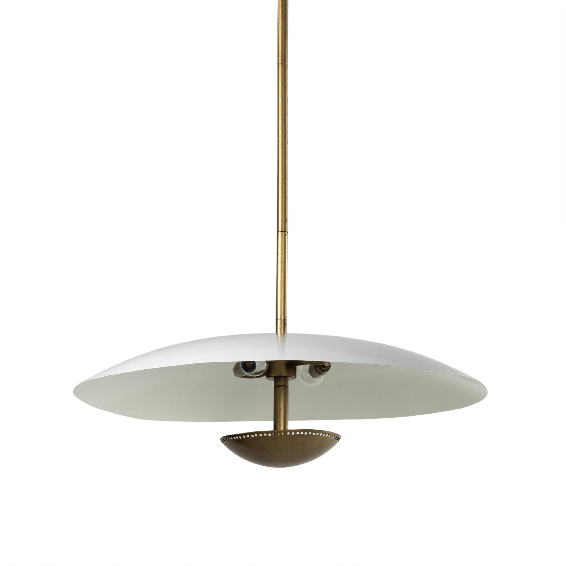 Oren Pendant by Four Hands in antique brass. Made from iron in a modern style.