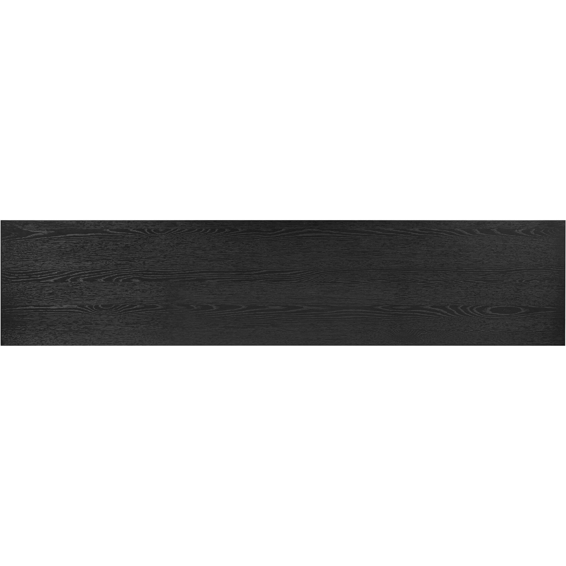 Millie 9 Drawer Dresser by Four Hands in drifted matte black veneer, drifted matte black rubberwood. Made from oak veneer, solid parawood, iron in a modern style.