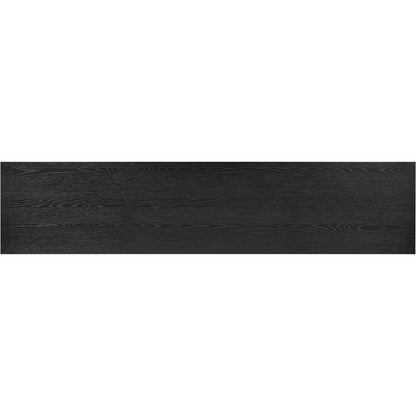Millie 9 Drawer Dresser by Four Hands in drifted matte black veneer, drifted matte black rubberwood. Made from oak veneer, solid parawood, iron in a modern style.
