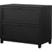 Millie Nightstand by Four Hands in drifted matte black veneer, antique pewter, drifted oak. Made from unique in a modern style.