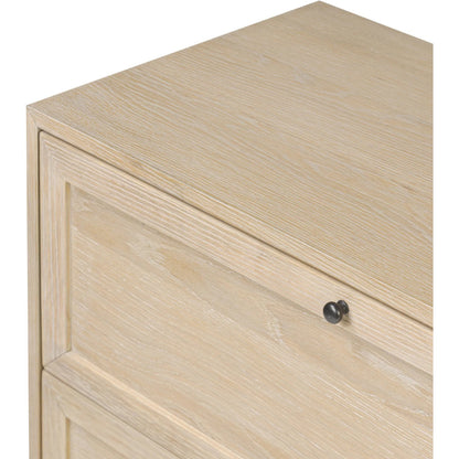Millie Nightstand by Four Hands in drifted matte black veneer, antique pewter, drifted oak. Made from unique in a modern style.