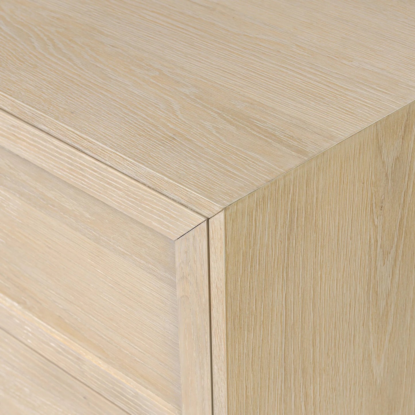 037 SI-2535235 | Closeup | Millie Nightstand by Four Hands in drifted matte black veneer, antique pewter, drifted oak. Made from unique in a modern style.