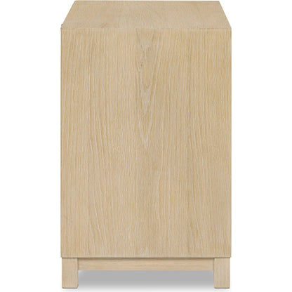 Millie Nightstand by Four Hands in drifted matte black veneer, antique pewter, drifted oak. Made from unique in a modern style.