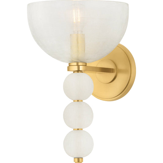 Bloomvale Wall Sconce by Hudson Valley in aged brass. Made from unique in a modern style.