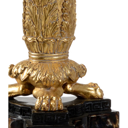 Gallery Lamp by Wildwood in gold leaf, natural black. Made from unique in a traditional style.