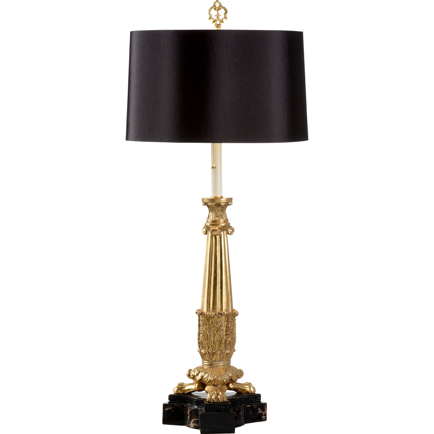 002 SR-385450 | Primary Silo | Gallery Lamp by Wildwood in gold leaf, natural black. Made from unique in a traditional style.