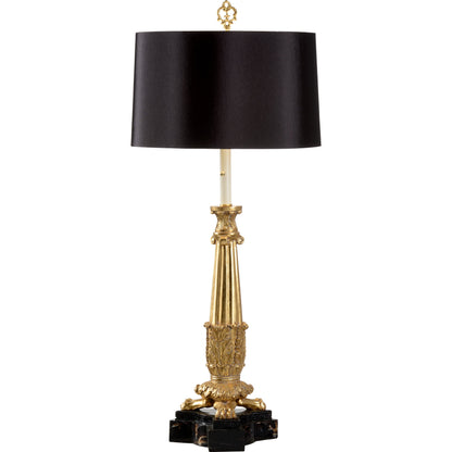 Gallery Lamp by Wildwood in gold leaf, natural black. Made from unique in a traditional style.