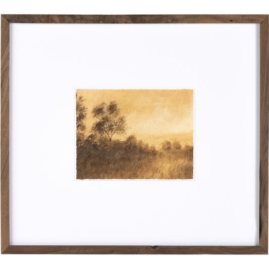 Hillside Haze VIII by Aileen Fitzgerald by Four Hands in walnut. Made from rustic walnut, acrylic glazing, textured fine art paper in a cottage & farmhouse style.