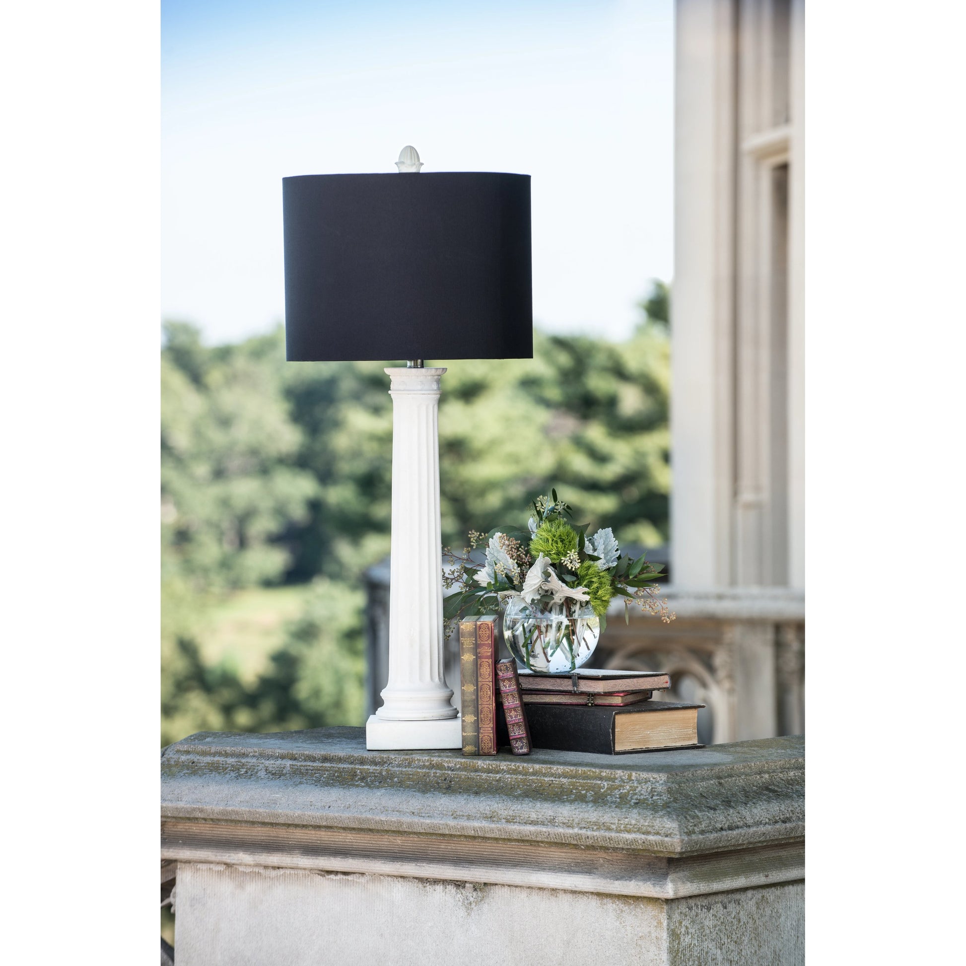 Morris Lamp by Wildwood in marble dust. Made from unique in a cottage & farmhouse style.