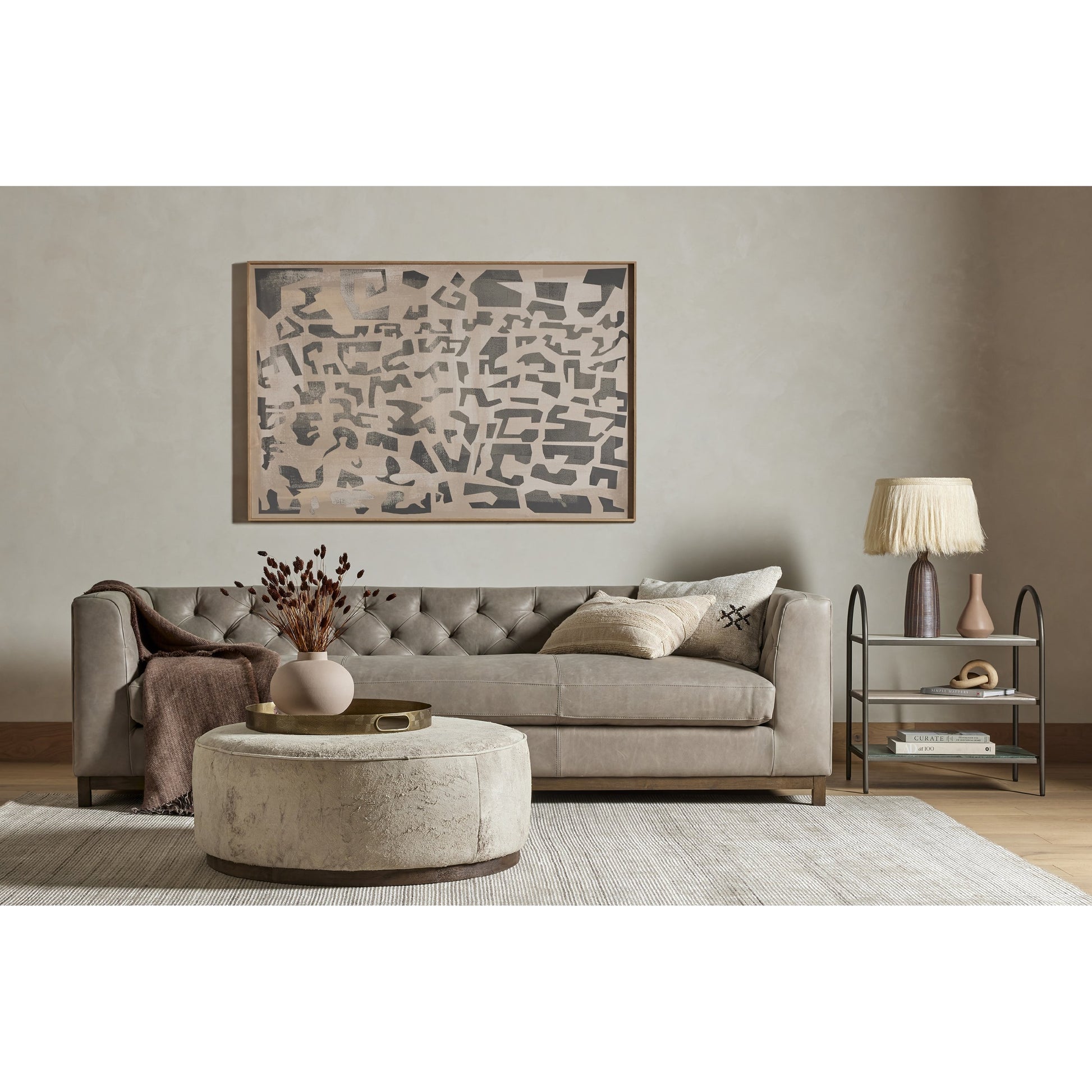 Block III by Coup d’Esprit by Four Hands. Made from vertical grain floater white oak in a eclectic & global style.