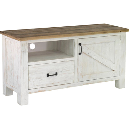 Provence Media Unit by LH Imports in white, brown. Made from reclaimed pine in a cottage & farmhouse style.