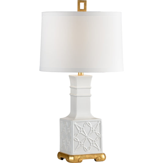 Lila Lamp by Wildwood in white. Made from ceramic, porcelain in a transitional style.