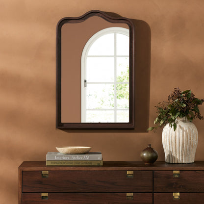 Effie Mirror by Four Hands. Made from iron, mirror, engineered hardwood in a transitional style.