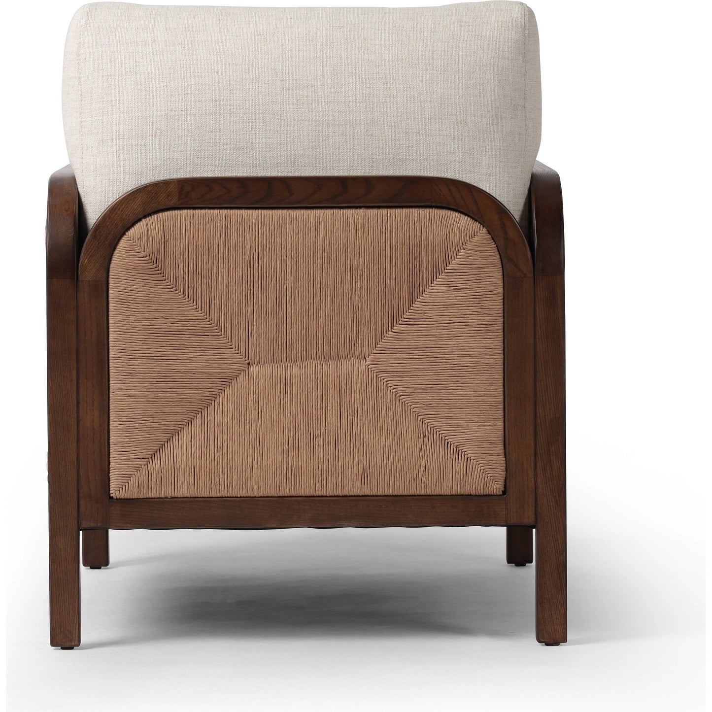 004 SI-2074392 | Additional Silo | Kalani Chair by Four Hands in alcala cream and vintage ash, natural paper rush. Made from 70% polyester, 20% viscose (rayon), 10% flax, linen, solid ash, rush in a modern style.