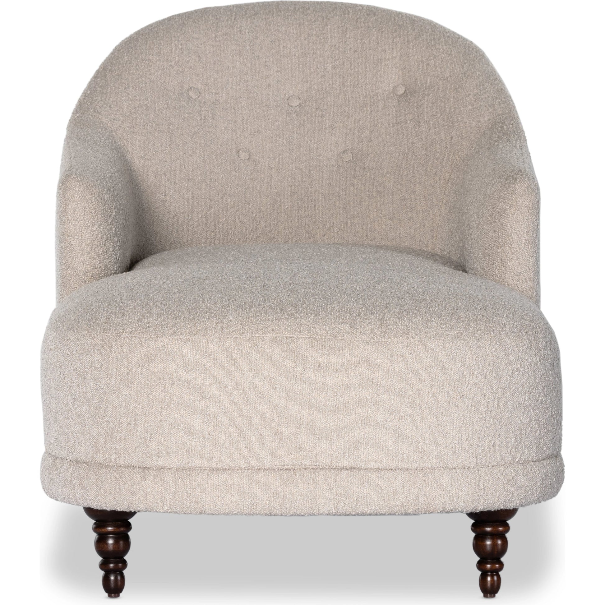 Marnie Chaise Lounge by Four Hands in knoll mink. Made from 95% polyester, 5% acrylic, solid rosa morada, pine plywood in a modern style.
