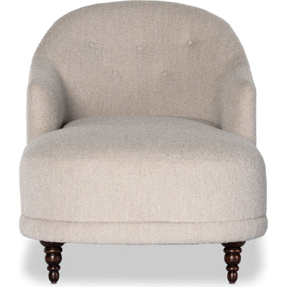 Marnie Chaise Lounge by Four Hands in knoll mink. Made from 95% polyester, 5% acrylic, solid rosa morada, pine plywood in a modern style.